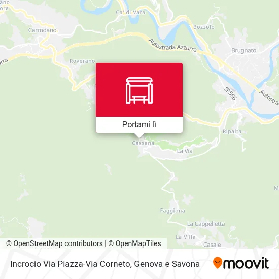 Mappa Incrocio Via Piazza-Via Corneto