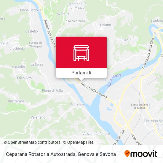 Mappa Ceparana Rotatoria Autostrada