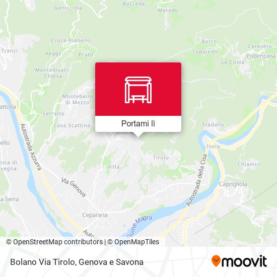 Mappa Bolano Via Tirolo