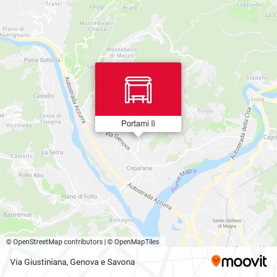 Mappa Via Giustiniana