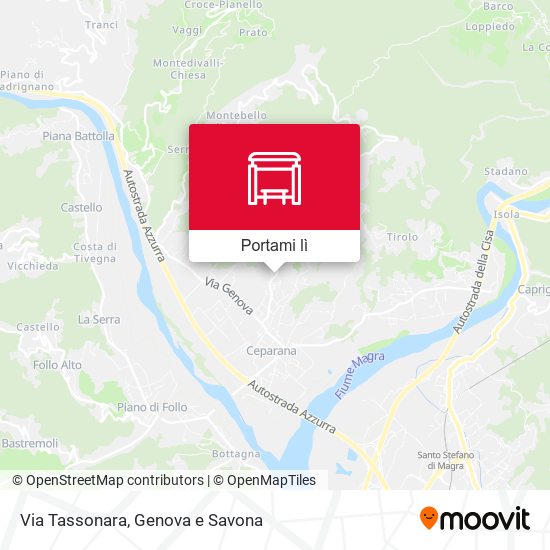 Mappa Via Tassonara