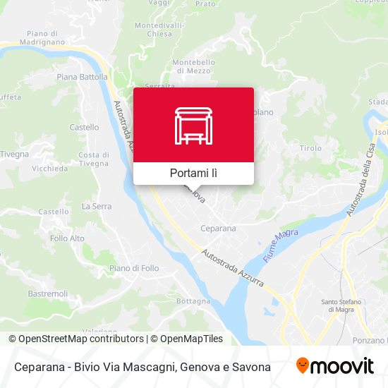 Mappa Ceparana - Bivio Via Mascagni