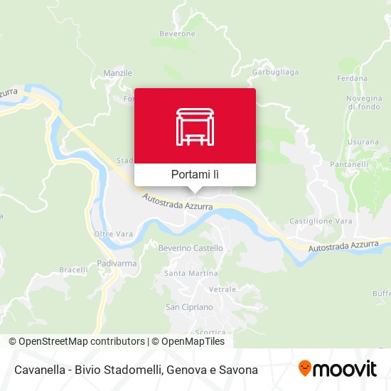 Mappa Cavanella - Bivio Stadomelli