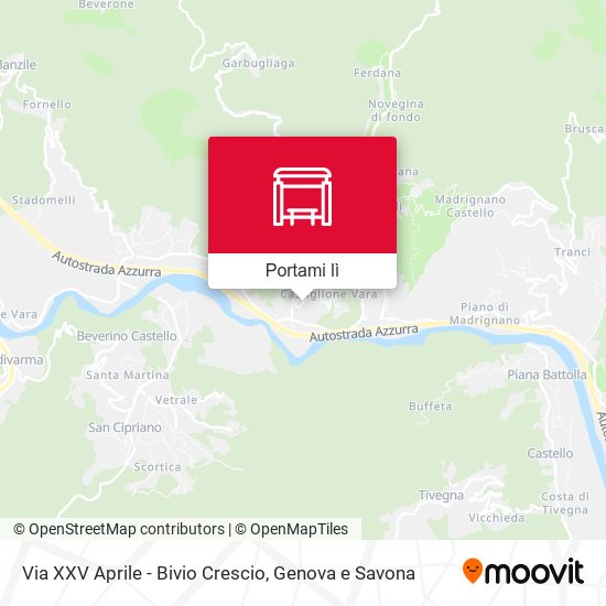 Mappa Via XXV Aprile - Bivio Crescio