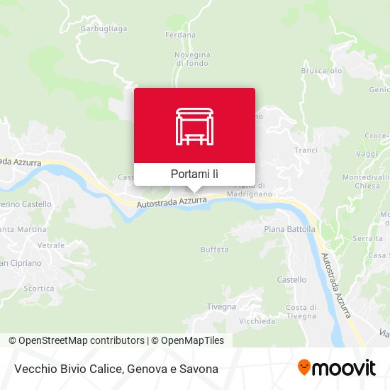 Mappa Vecchio Bivio Calice