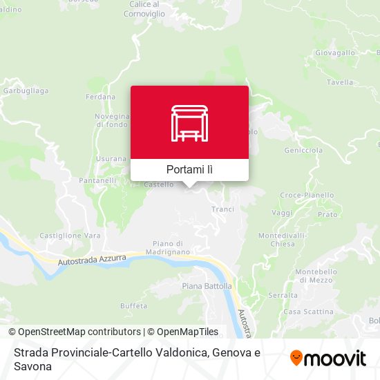 Mappa Strada Provinciale-Cartello Valdonica