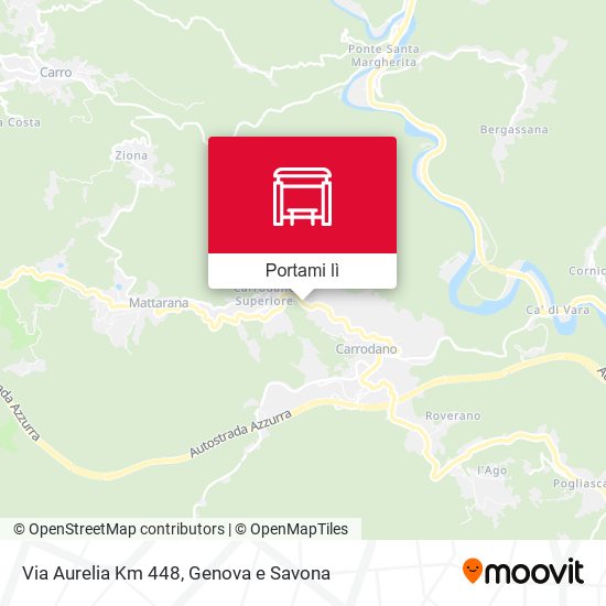 Mappa Via Aurelia Km 448