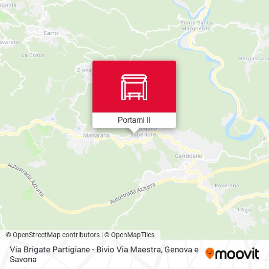 Mappa Via Brigate Partigiane - Bivio Via Maestra