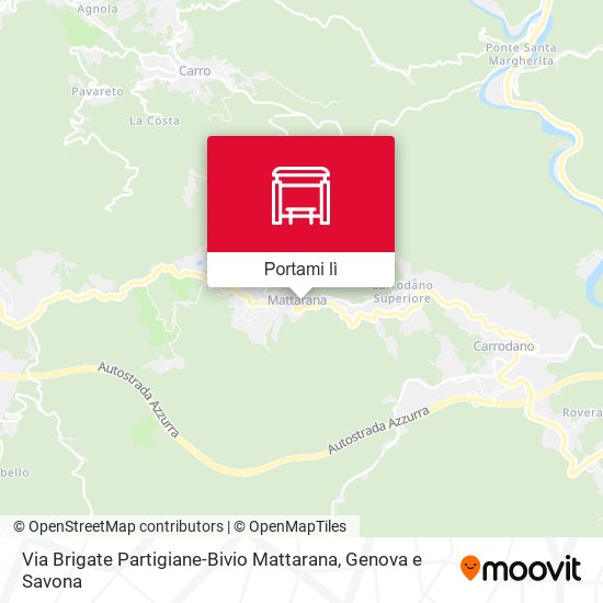 Mappa Via Brigate Partigiane-Bivio Mattarana