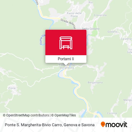 Mappa Ponte S. Margherita-Bivio Carro