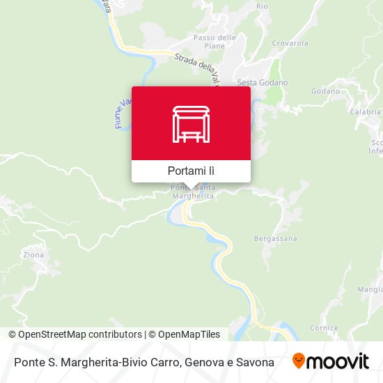 Mappa Ponte S. Margherita-Bivio Carro