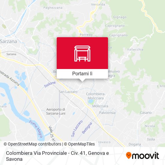 Mappa Colombiera Via Provinciale - Civ. 41
