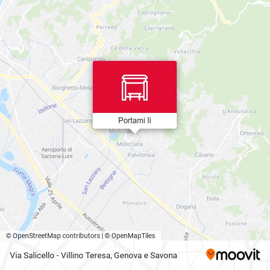 Mappa Via Salicello - Villino Teresa