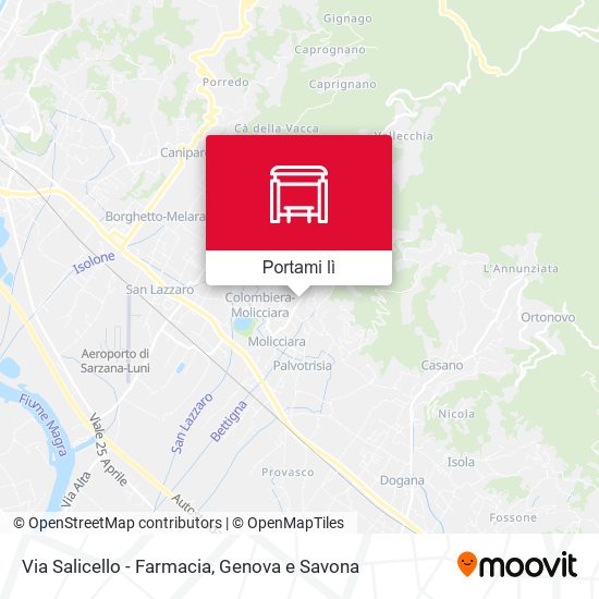 Mappa Via Salicello - Farmacia