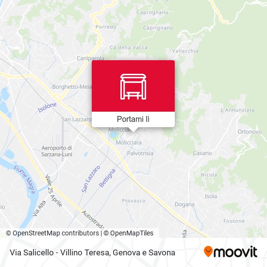 Mappa Via Salicello - Villino Teresa