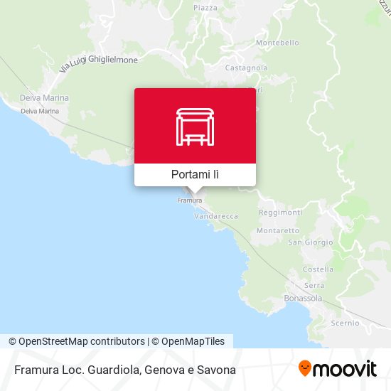 Mappa Framura Loc. Guardiola