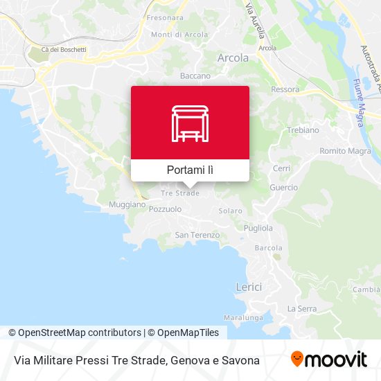 Mappa Via Militare Pressi Tre Strade