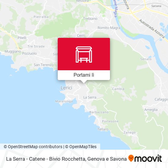 Mappa La Serra - Catene - Bivio Rocchetta
