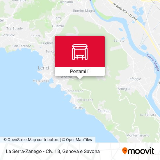 Mappa La Serra-Zanego - Civ. 18