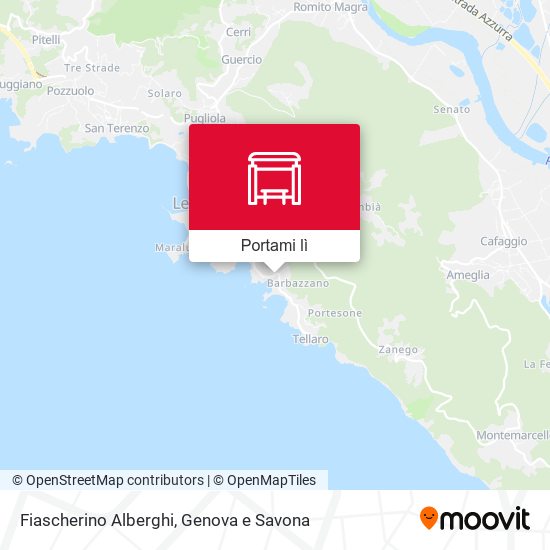 Mappa Fiascherino Alberghi