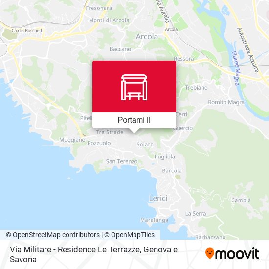 Mappa Via Militare - Residence Le Terrazze