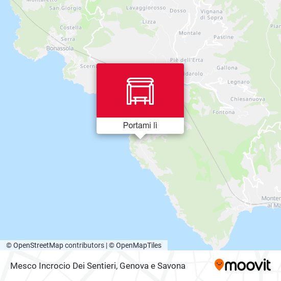 Mappa Mesco Incrocio Dei Sentieri