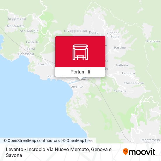Mappa Levanto - Incrocio Via Nuovo Mercato