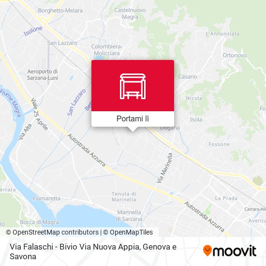 Mappa Via Falaschi - Bivio Via Nuova Appia