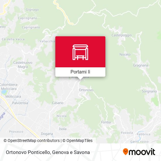 Mappa Ortonovo Ponticello