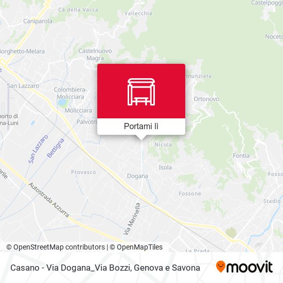 Mappa Casano - Via Dogana_Via Bozzi