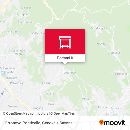 Mappa Ortonovo Ponticello