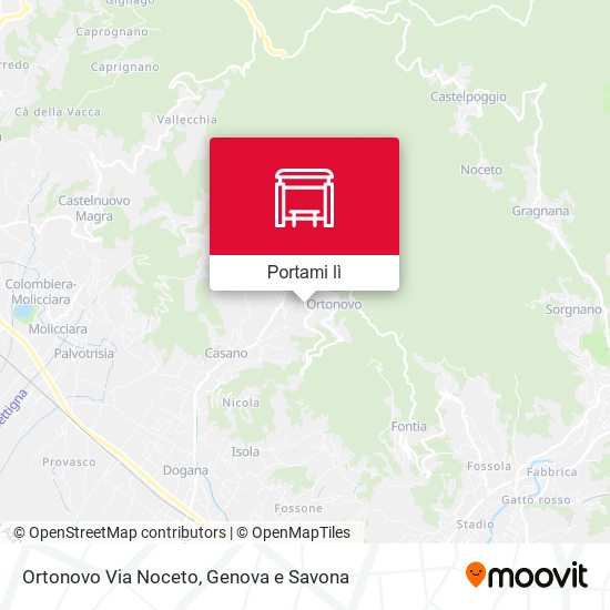 Mappa Ortonovo Via Noceto