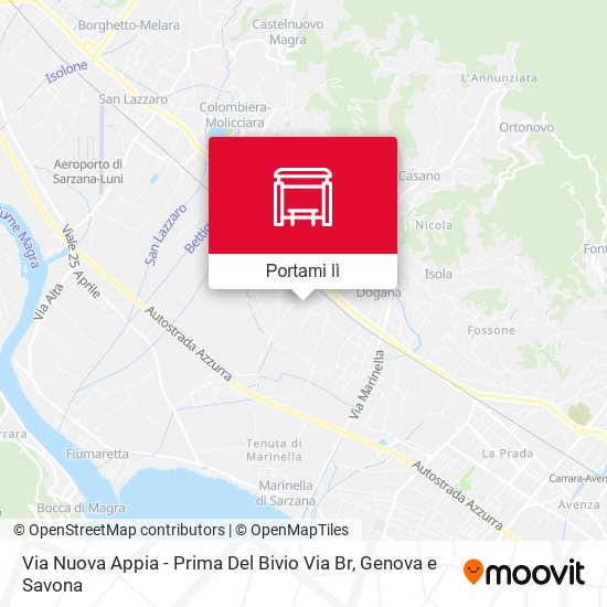 Mappa Via Nuova Appia - Prima Del Bivio Via Br