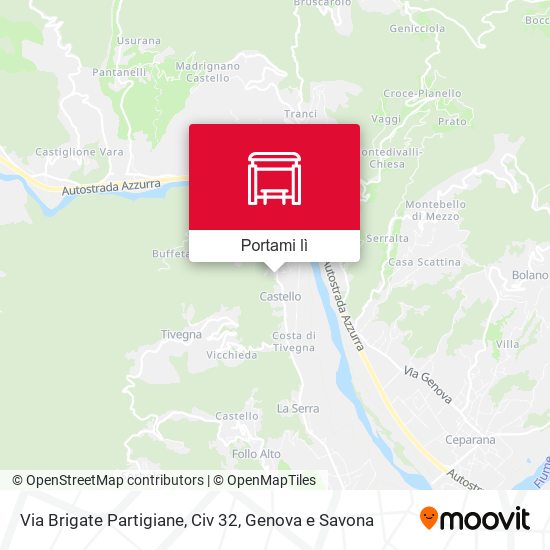 Mappa Via Brigate Partigiane, Civ 32