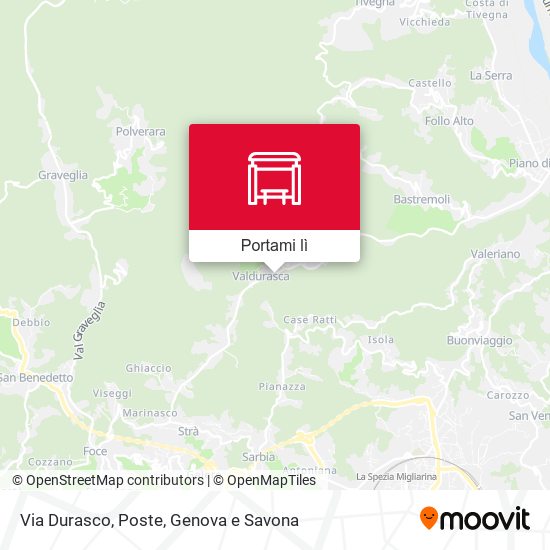 Mappa Via Durasco, Poste