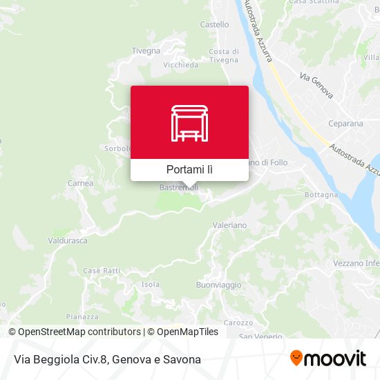 Mappa Via Beggiola Civ.8