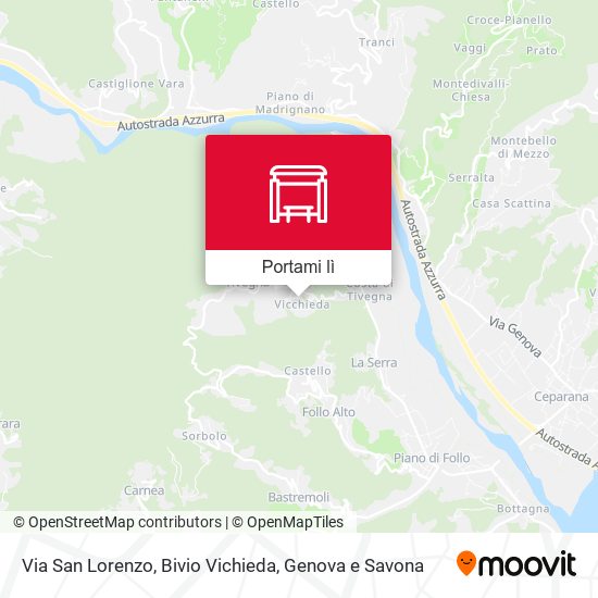 Mappa Via San Lorenzo, Bivio Vichieda