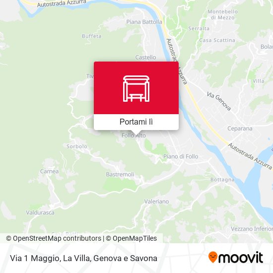 Mappa Via 1 Maggio, La Villa