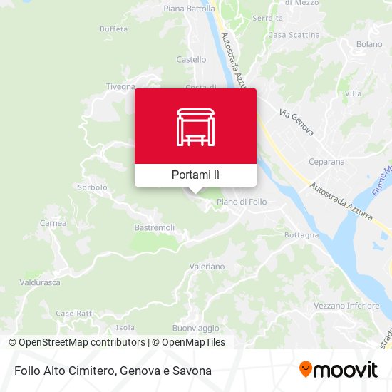 Mappa Follo Alto Cimitero