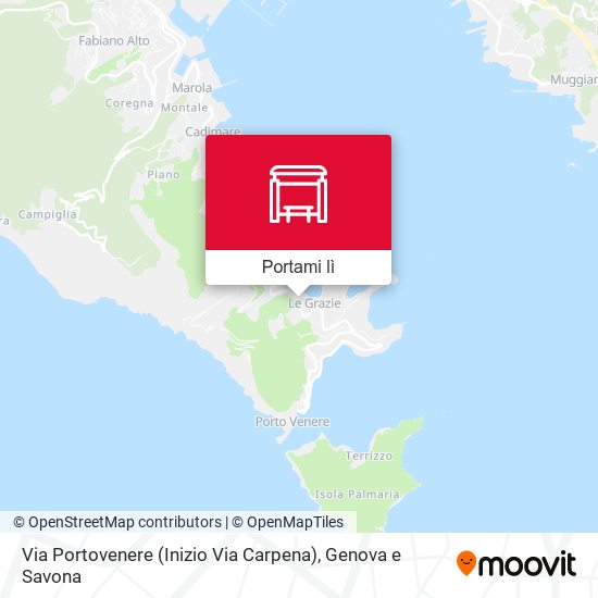 Mappa Via Portovenere (Inizio Via Carpena)