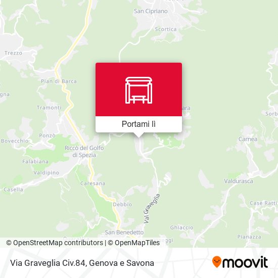 Mappa Via Graveglia Civ.84