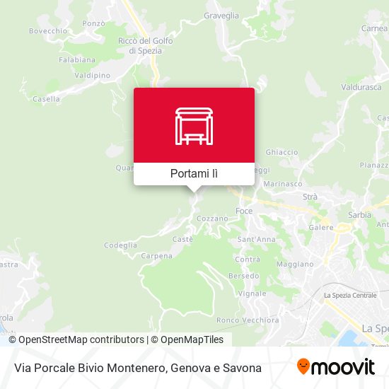 Mappa Via Porcale Bivio Montenero