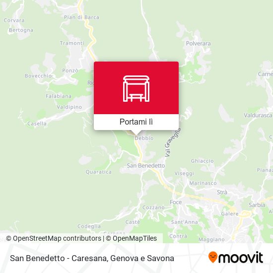 Mappa San Benedetto - Caresana