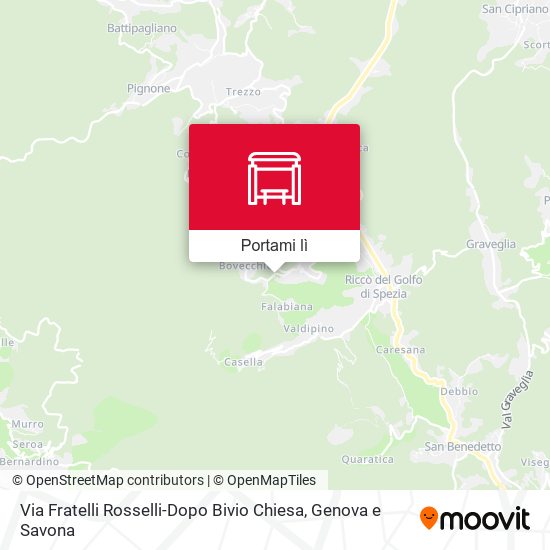 Mappa Via Fratelli Rosselli-Dopo Bivio Chiesa