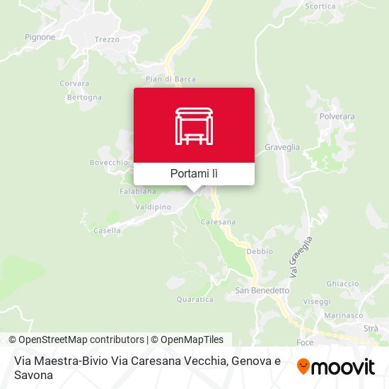 Mappa Via Maestra-Bivio Via Caresana Vecchia