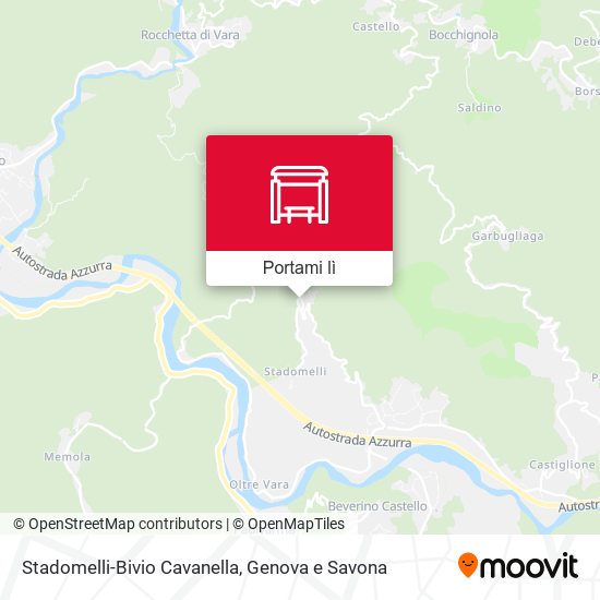 Mappa Stadomelli-Bivio Cavanella