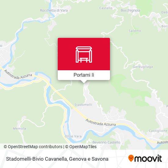 Mappa Stadomelli-Bivio Cavanella