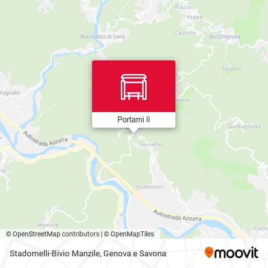Mappa Stadomelli-Bivio Manzile