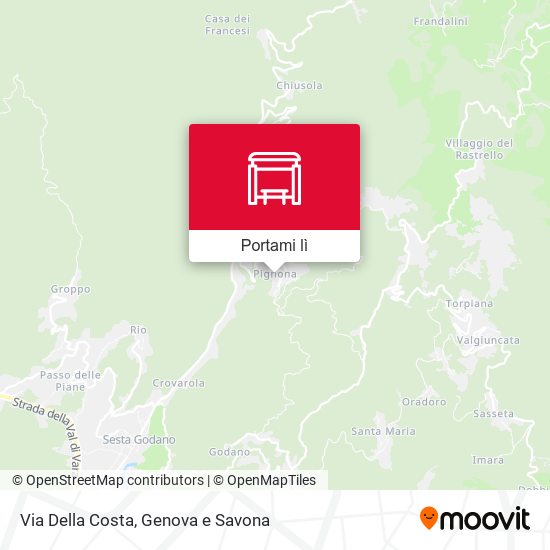 Mappa Via Della Costa