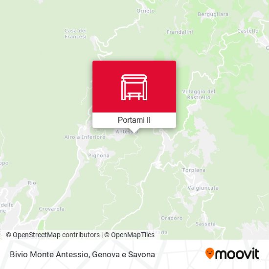 Mappa Bivio Monte Antessio